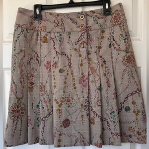 Kay Unger Pleated Skirt Wide Waistband‎ Size 12